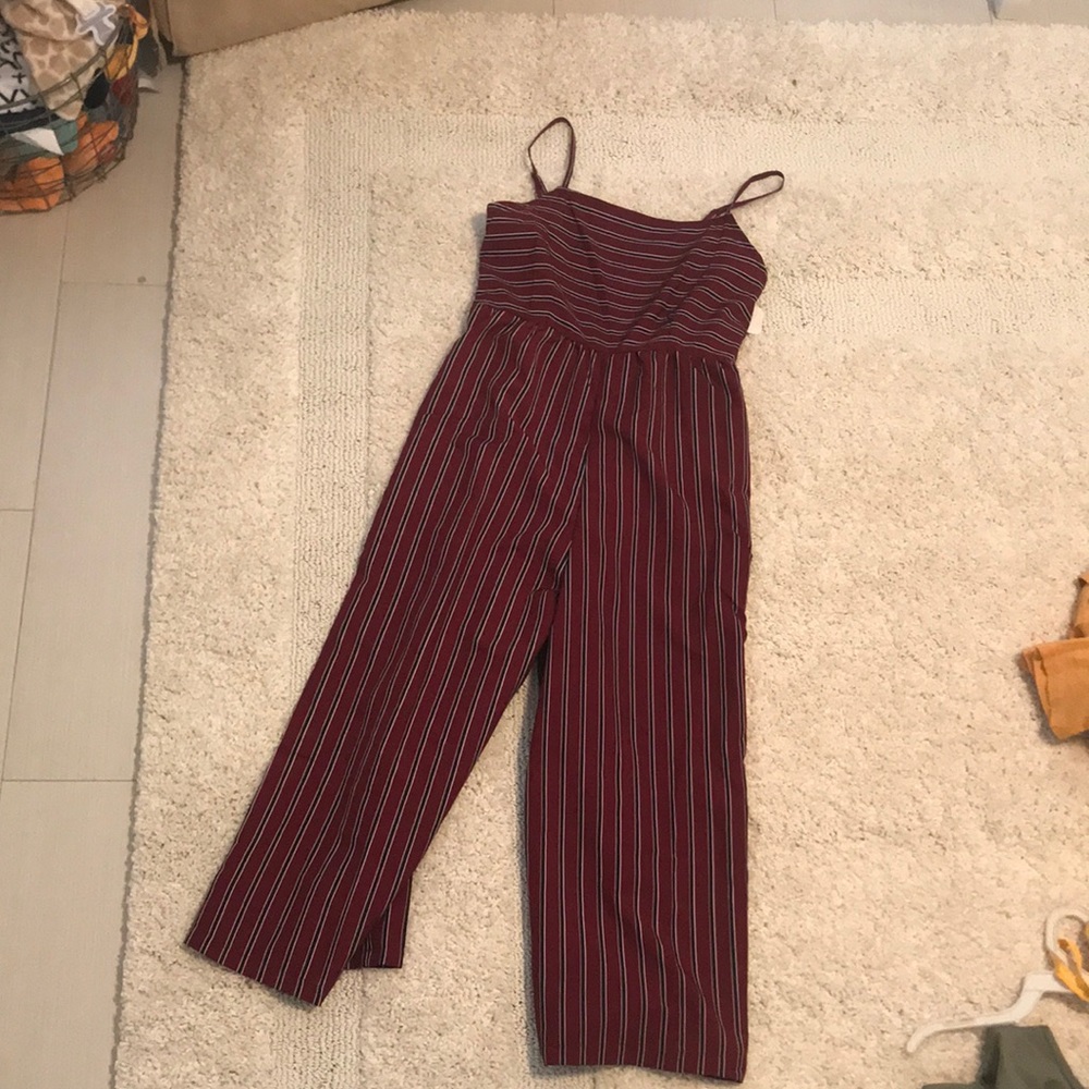 Altard state stripped cropped jumpsuit